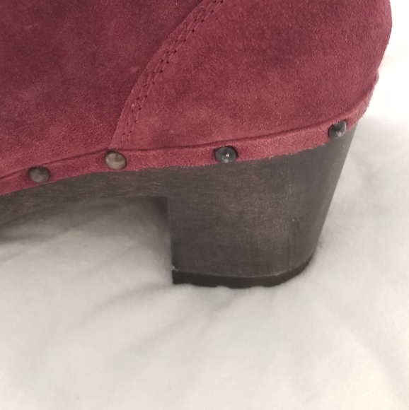 Boots Softcloxs,  wine red,  10 , real suede - Picture 2 of 4